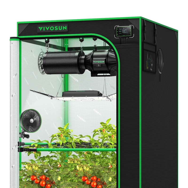 VIVOSUN VIVOSUN GIY Plus Smart Grow Tent Kit 3x3ft 3Plant System WiFiIntegrated Automatic Grow System with 2000D Mylar Grow Tent FullSpectrum Programmable Grow Light Enhanced Ventilation  Circulation 