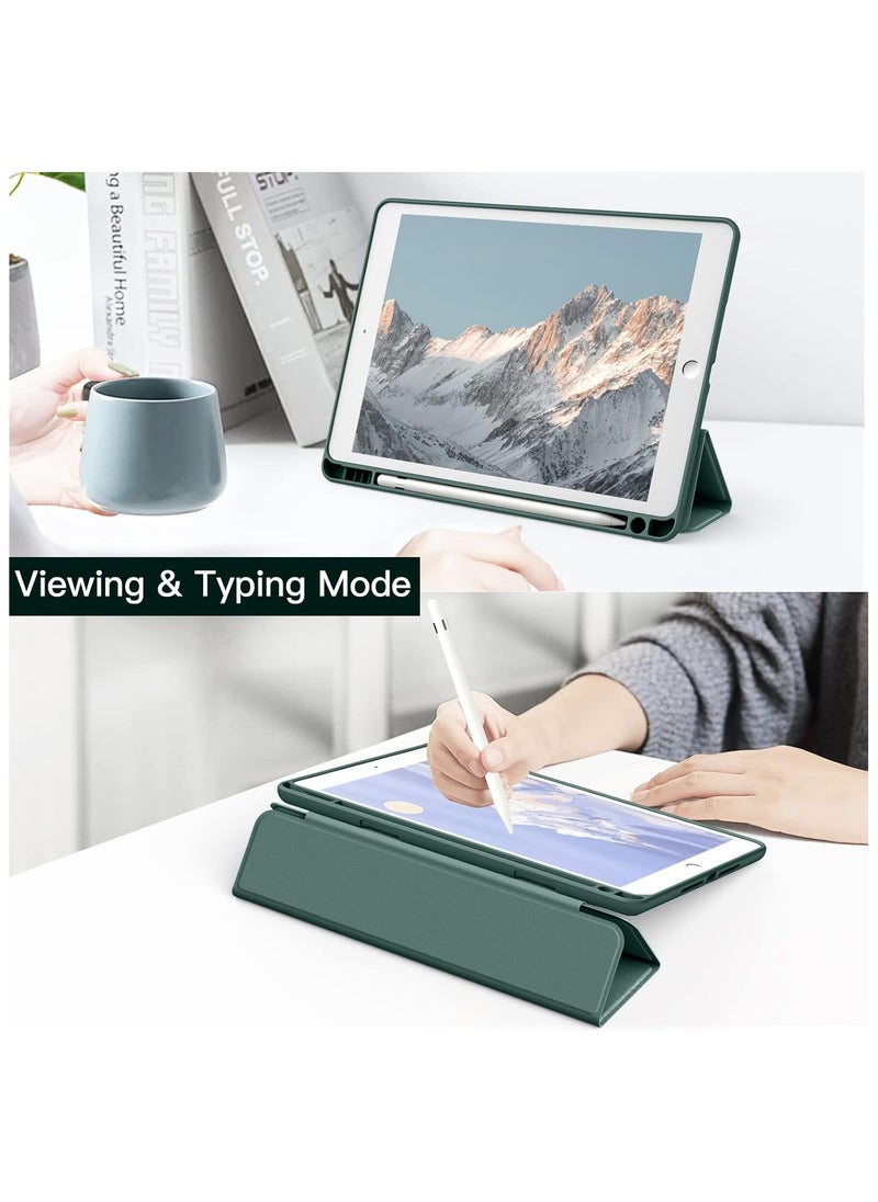 Case for iPad 9th Generation (10.2-Inch) (9th/8th/7th Generation, 2021/2020/2019) Supports Apple pencil 2nd Gen. Attachment and wireless charging, Clear Transparent Back Shell Slim Stand Shockproof Tablet Cover, (Green) - pzsku/ZFDF673F30718F7B381F8Z/45/_/1730818459/baacb6a6-b6e7-4355-9cbc-7f2e92b0c0dc