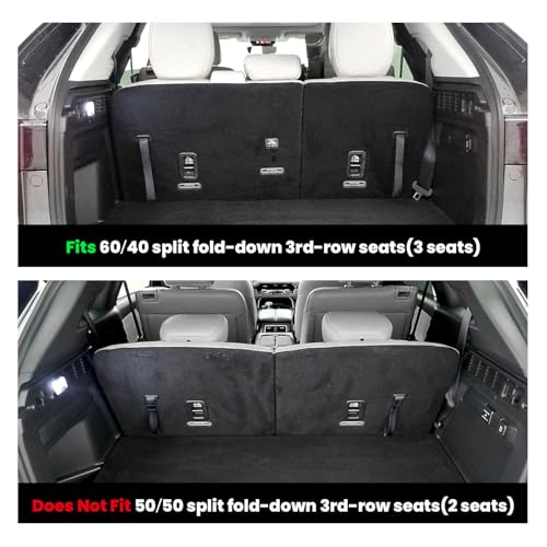 LASFIT Floor Mats & Backrest Mats & Cargo Mats for Mazda CX-90/CX-90 PHEV 2026 2025 2024 7 Seats (Only Fit 3rd Row 60/40 Split-Bench Seats) All Weather TPE Custom Fit Car Liners for CX-90/CX-90 PHEV - Image 3