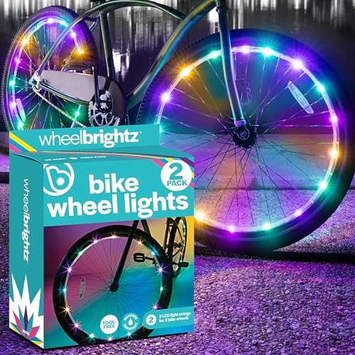 Brightz Bike Wheel Lights by Brightz WheelBrightz LED Burning Man Bike Lights Bicycle Accessories Spoke Decorations for the Playa - Be Safe Be Seen Be Cool (2-Pack Pastel Multicolor) - Image 1