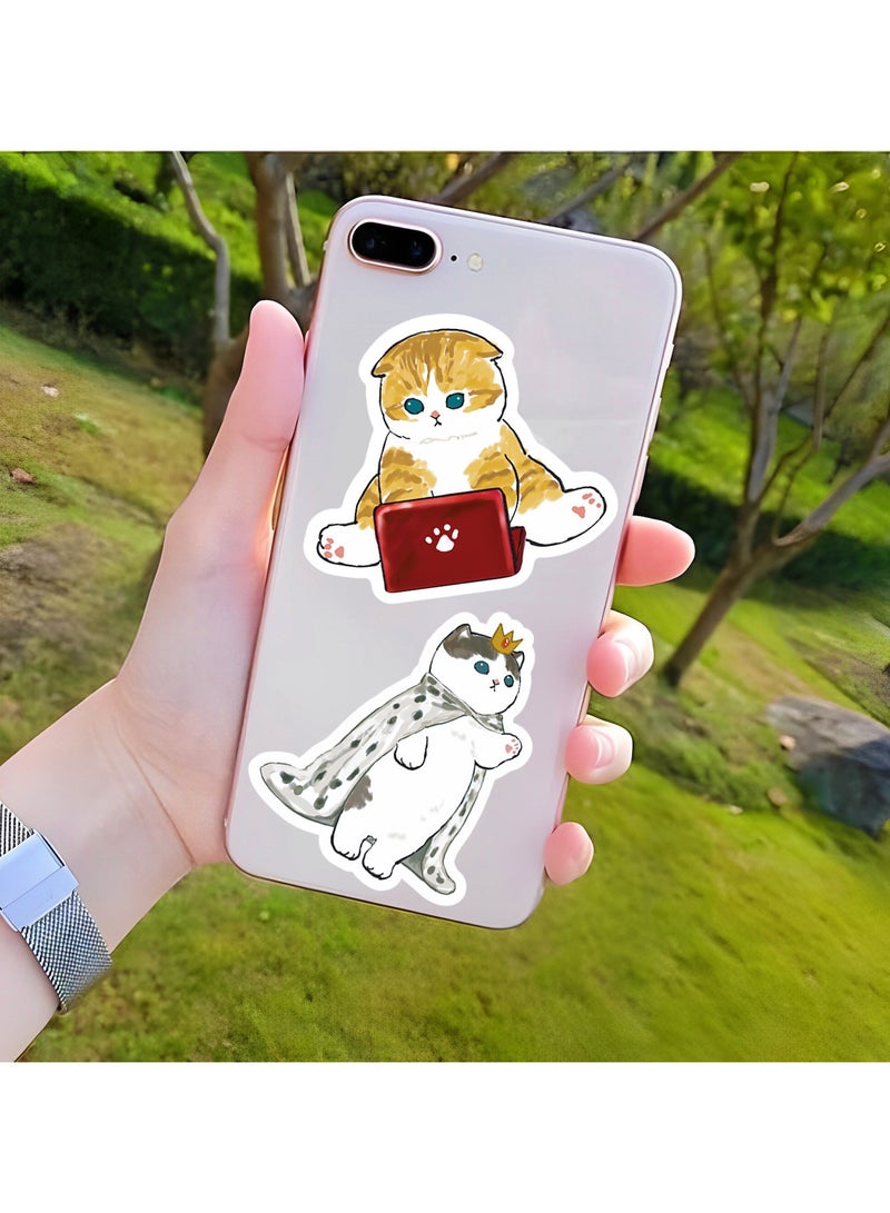 قوس قزح أورينبو 100 ملصق قطة كيوت، ملصقات زجاجات ماء، ملصقات فينيل مقاومة للماء، ملصقات جمالية للكمبيوتر المحمول، الحقائب، ألواح التزلج، هدايا للأطفال والمراهقين - Image 5