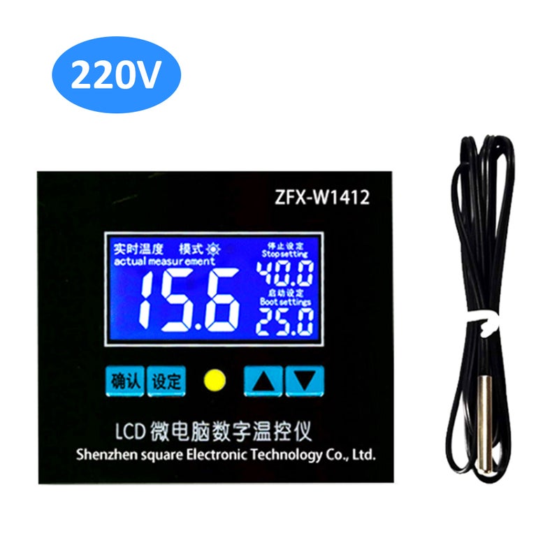 ZFX-W1412 Microcomputer Digital Temperature Controller Intelligent High Accuracy Temp Control Thermostat - Image 2