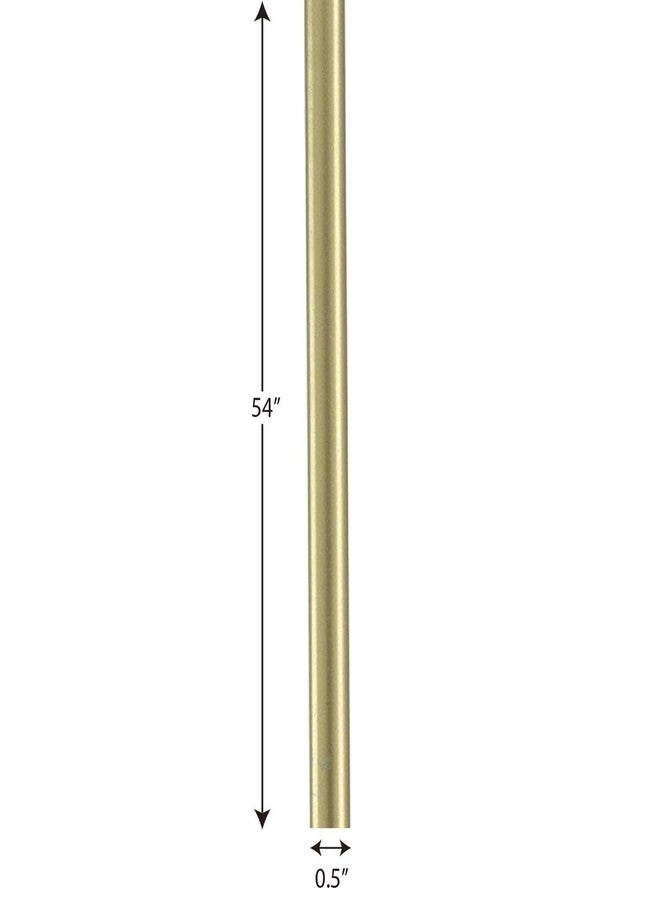 Progress Lighting Ceiling Light or Fan Stem Extension Kit, Two 12" and Two 15" Stems, 54" Total Length, 1/2" Diameter, Hanging Light Fixture & Ceiling Fan Downrod Extension, Vintage Gold (P8601-78) - Image 5