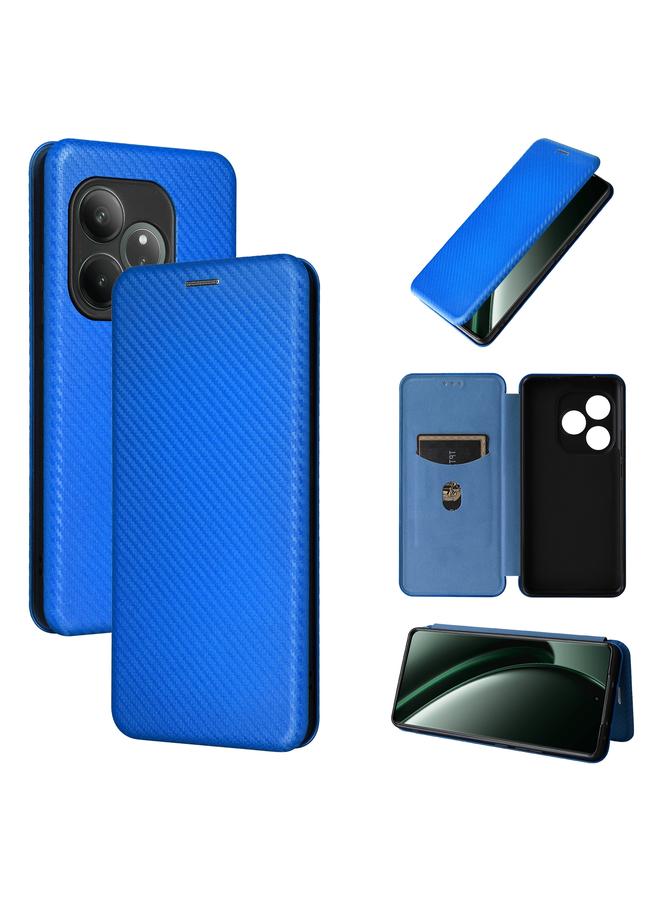 S-TOP Case For Realme GT Neo6 / GT Neo6 SE Carbon Fiber Texture Flip Leather Phone Case - Image 1