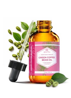 Leven Rose Leven Rose Green Coffee Bean Oil 100% Natural Pure Cold Pressed Unrefined Coffeebean Oil For Around Eyes, Face, Nails, Skin, And Hair- 1 oz Bottle (1 ounce)  - Image 1