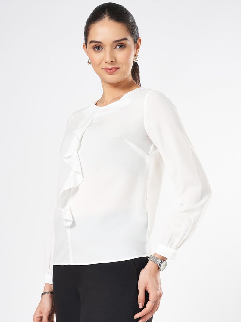 Annabelle Women's Annabelle White Top,Cloud Dancer,M - Image 4