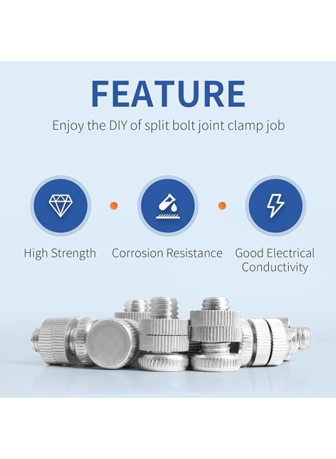 SUNSAR 12Pcs Split Bolt Joint Clamp Wire Connector Electrical Fence Connector Aluminium Alloy for Multiple Electric Fence - Image 4