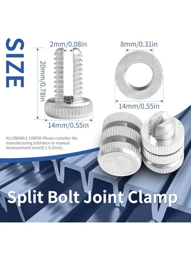 SUNSAR 12Pcs Split Bolt Joint Clamp Wire Connector Electrical Fence Connector Aluminium Alloy for Multiple Electric Fence - Image 2