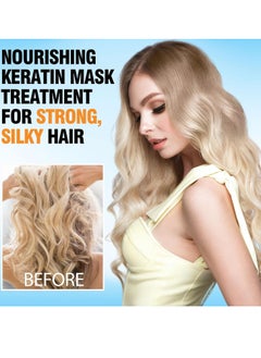 Goiple 17.6fluid ounces Hair-Treatment-Masks for Dry Damaged Or Color Treated Hair - Keratin Mask for Repair, Deep Conditioning with Cream for Growth  - Image 3