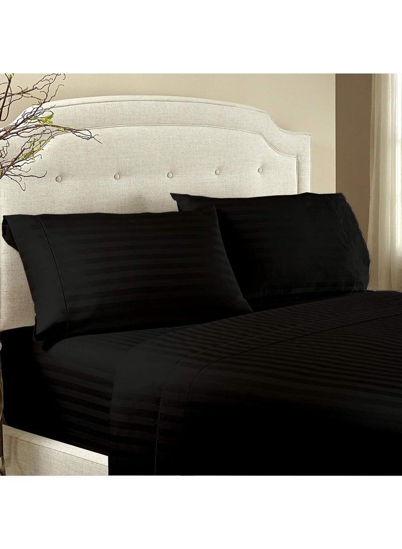 Y&D Bed Sheet: 228*259cm Bed Hat: 152*203cm Pillowcase: 50*76cm * 2 Satin Bedding 4-piece Set  - Image 3