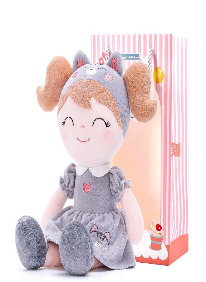 Gloveleya - Gloveleya Baby Doll Girl Gifts Soft Plush Kitty Cat Dolls Girls Toy 14" with Gift Box - Image 1