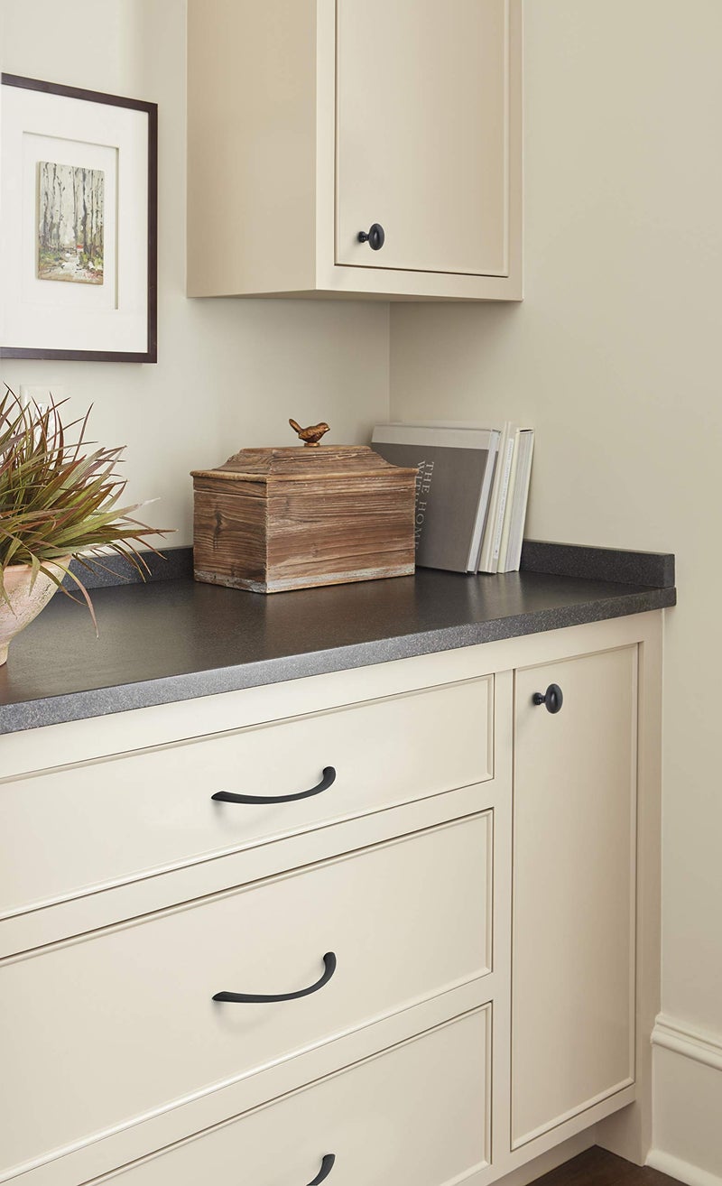 Amerock | Cabinet Knob | Matte Black | 1-3/8 Inch (35 Mm) Length | Vaile | 10 Pack | Drawer Knob | Cabinet Hardware - Image 2