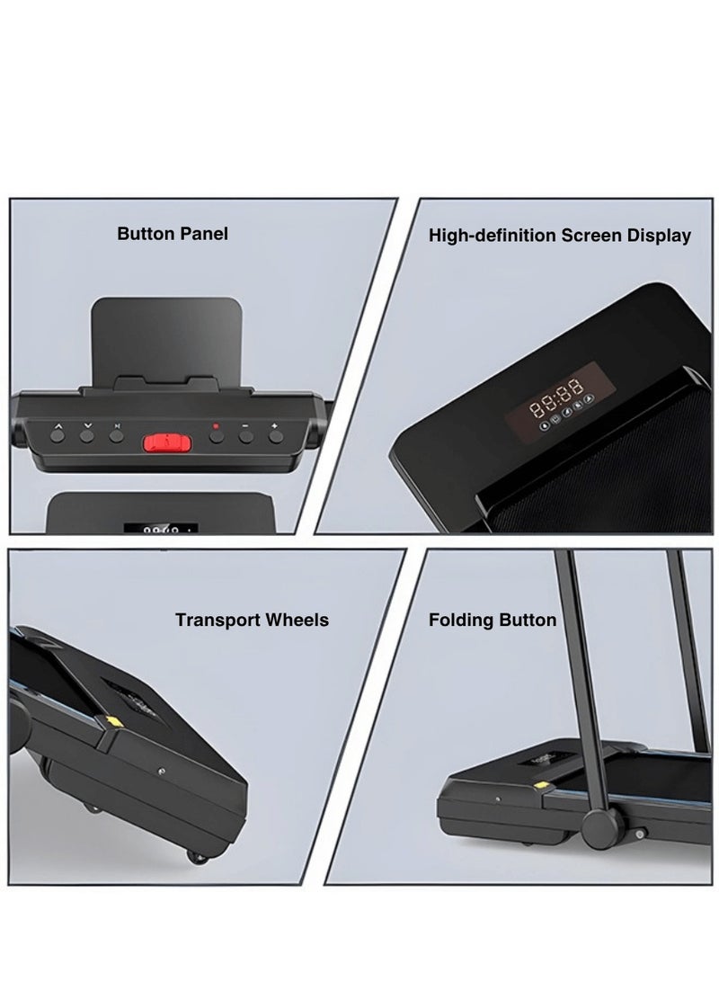 Egg Universal Treadmill 100kg Capacity 1.75HP 2-in-1 Foldable 2-Level Manual Incline with Remote Control, Equipped with iPad Holder and Wheels for Easy Mobility - Image 4