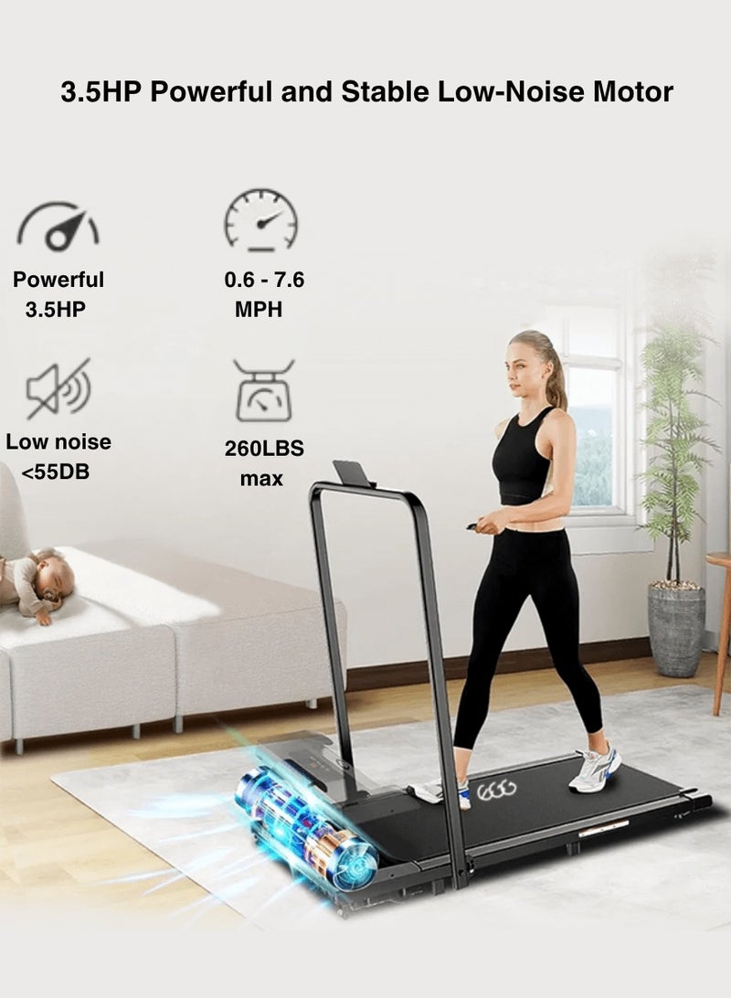 Egg Universal Treadmill 100kg Capacity 1.75HP 2-in-1 Foldable 2-Level Manual Incline with Remote Control, Equipped with iPad Holder and Wheels for Easy Mobility - Image 3