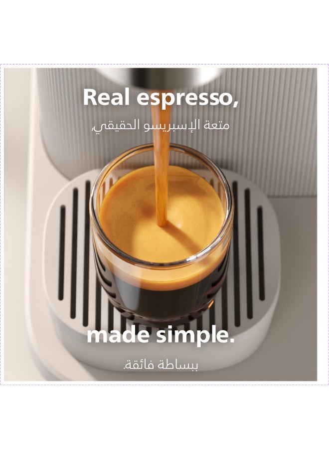Philips Semi Automatic Baristina Espresso Maker - For Espresso & Lungo Made From Fresh Beans, Quiet, Auto Switch-off, Ceramic Grinder, White, 16-bar Pressure Pump, Portafilter Included, 170GM Bean Capacity - Bar302/20+ Baristina  Milk  Frother For Hot And Cold, Diary And Non-diary (Noon Exclusive) 1.2 L 1550 W BAR302/20+BAR311/00 White - Image 3