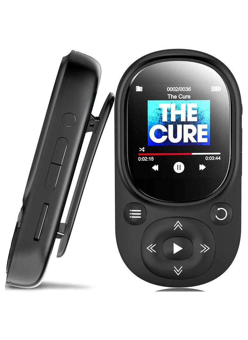 LAESO - 64GB MP3 Music Player with Bluetooth 5.2, HiFi Music MP3 Player with 1.5" Screen, Portable MP3 Player with Clip/Pedometer for Sports,Running, Earphone Included - Image 1