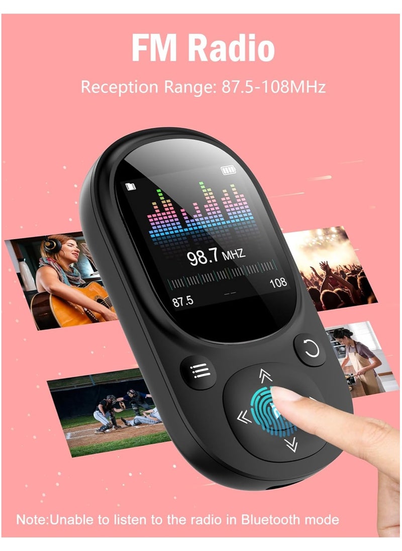 LAESO - 64GB MP3 Music Player with Bluetooth 5.2, HiFi Music MP3 Player with 1.5" Screen, Portable MP3 Player with Clip/Pedometer for Sports,Running, Earphone Included - Image 1