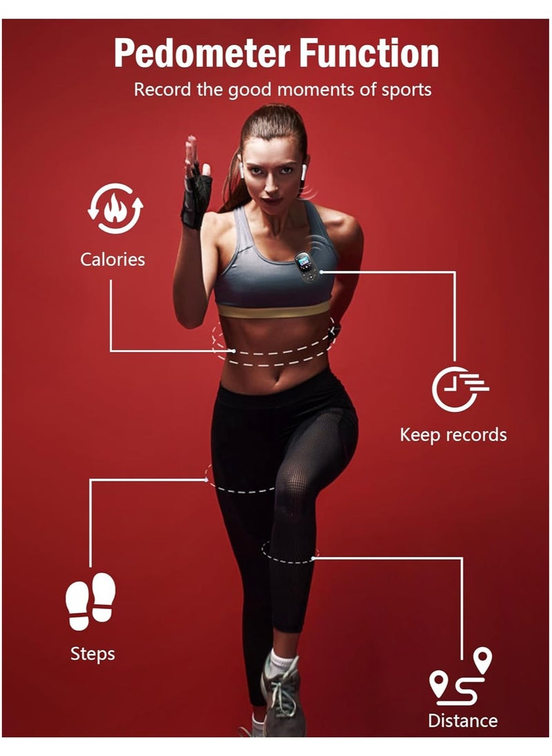 LAESO - 64GB MP3 Music Player with Bluetooth 5.2, HiFi Music MP3 Player with 1.5" Screen, Portable MP3 Player with Clip/Pedometer for Sports,Running, Earphone Included - Image 1