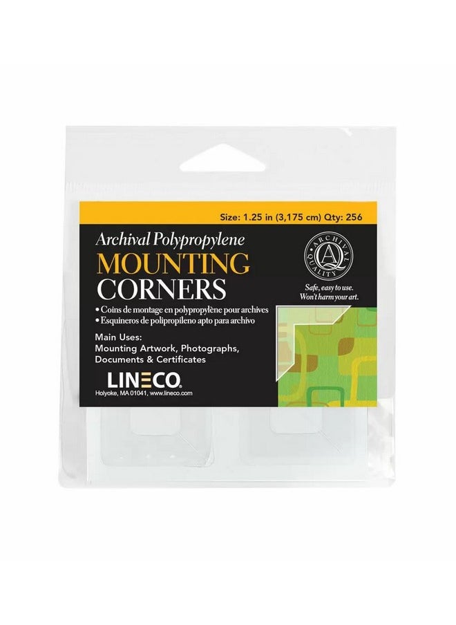 Lineco Lineco Archival Polypropylene Mounting Corners, Self Adhesive Clear Photo Corners, Acid-Free, 1.25 Inches, Mounting Artwork, Photographs, Documents.  - Image 1