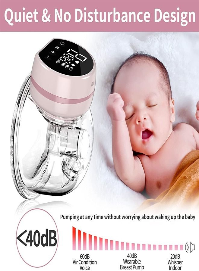 Comfortable Wearable Hands Free Leak Proof LCD Display Ultra Quiet Light weight Strong Pumping Electric Breast Milk Suction Pump - Image 2