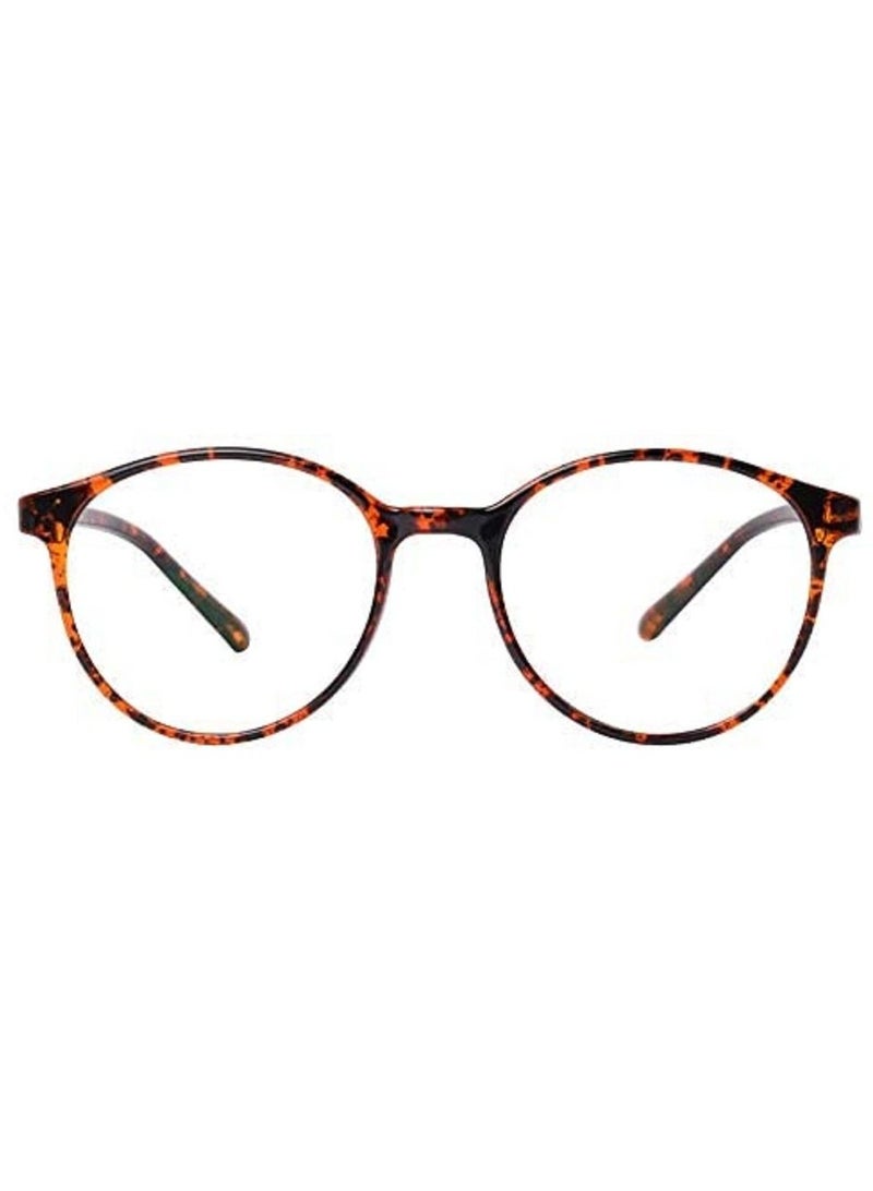 TOM OLIVER Blue Light Blocking Lightweight Computer Screen Glasses, Computer Reading/Gaming/TV/Phone for Women Men Teens Anti Eyestrain & UV Glare (Round,Brown DA) - Image 1