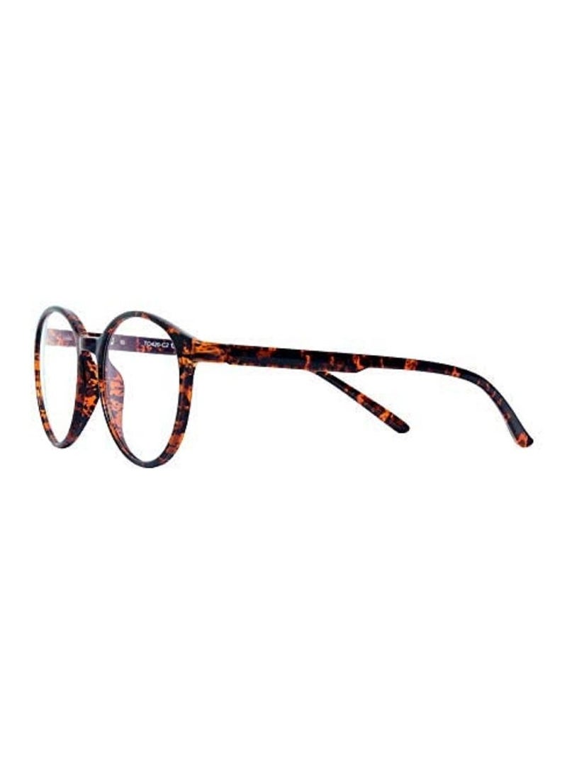 TOM OLIVER Blue Light Blocking Lightweight Computer Screen Glasses, Computer Reading/Gaming/TV/Phone for Women Men Teens Anti Eyestrain & UV Glare (Round,Brown DA) - Image 4