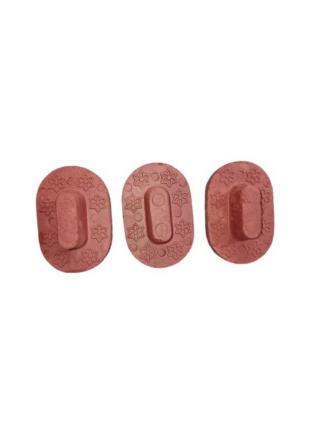 Generic Sb Herbal Pack Of 3 Pc Terracotta Natural Pumice Stone Foot Scrubber Handmade Organic Clay Eco Friendly Dead Skin Remover Women Men Unisex.  - Image 4