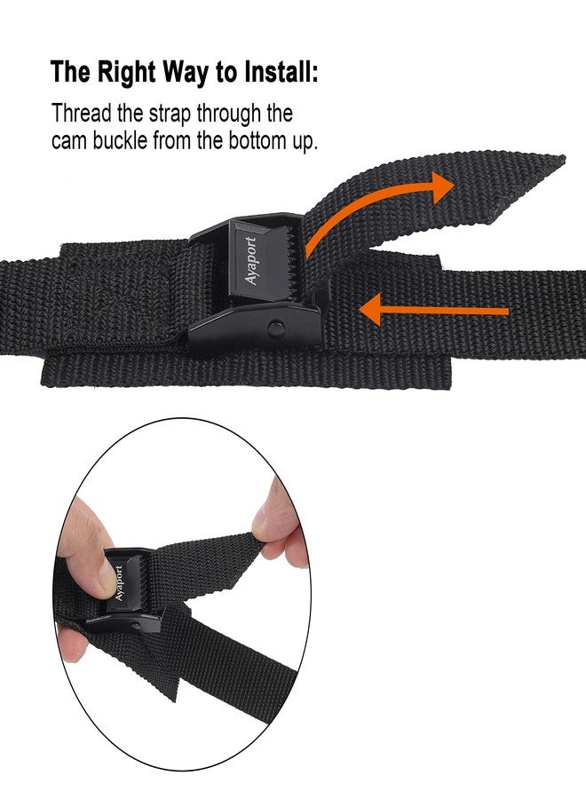 Ayaport Adjustable Cam Buckle Lashing Straps 6ft 4pack Tie Down Straps - Image 2