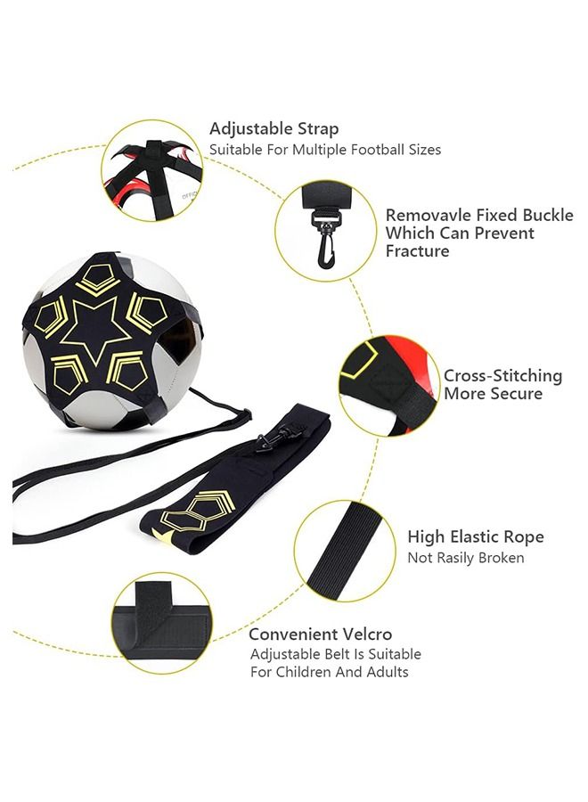 Generic Football Practice Flexible Adjustment Belt, Soccer Training Equipment, Solo Dribble Soccer Accessories, Practice Equipment for Soccer, Volleyball, Rugby(Black)  - Image 4