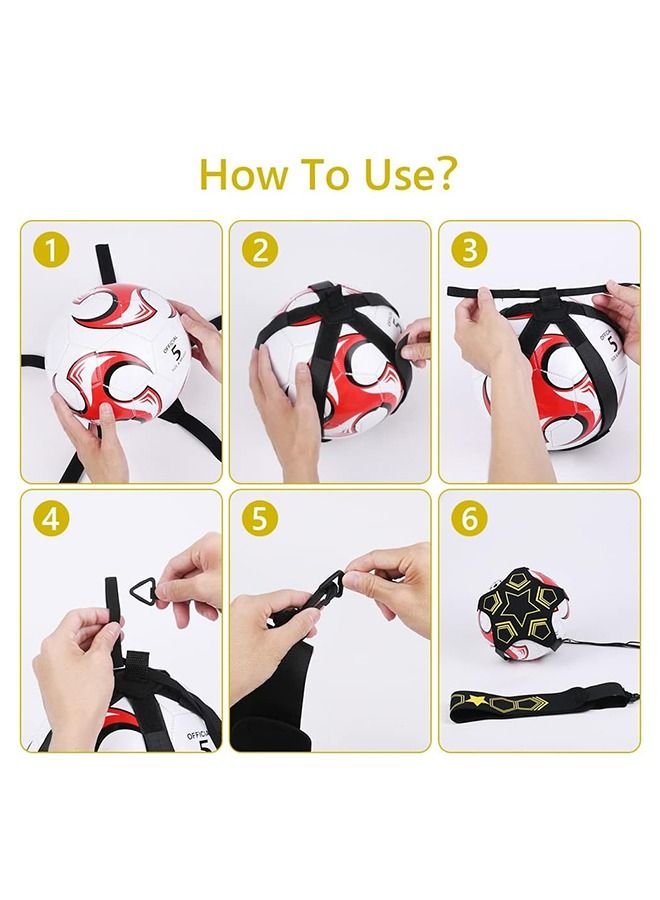 Generic Football Practice Flexible Adjustment Belt, Soccer Training Equipment, Solo Dribble Soccer Accessories, Practice Equipment for Soccer, Volleyball, Rugby(Black)  - Image 5