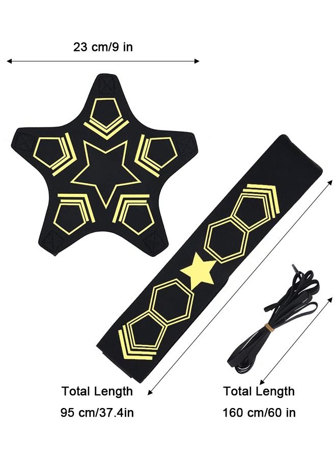 Generic Football Practice Flexible Adjustment Belt, Soccer Training Equipment, Solo Dribble Soccer Accessories, Practice Equipment for Soccer, Volleyball, Rugby(Black)  - Image 2