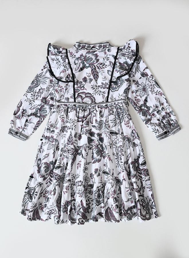 بيلا مودا فستان بنقشة الزهور بكشكش - Image 3