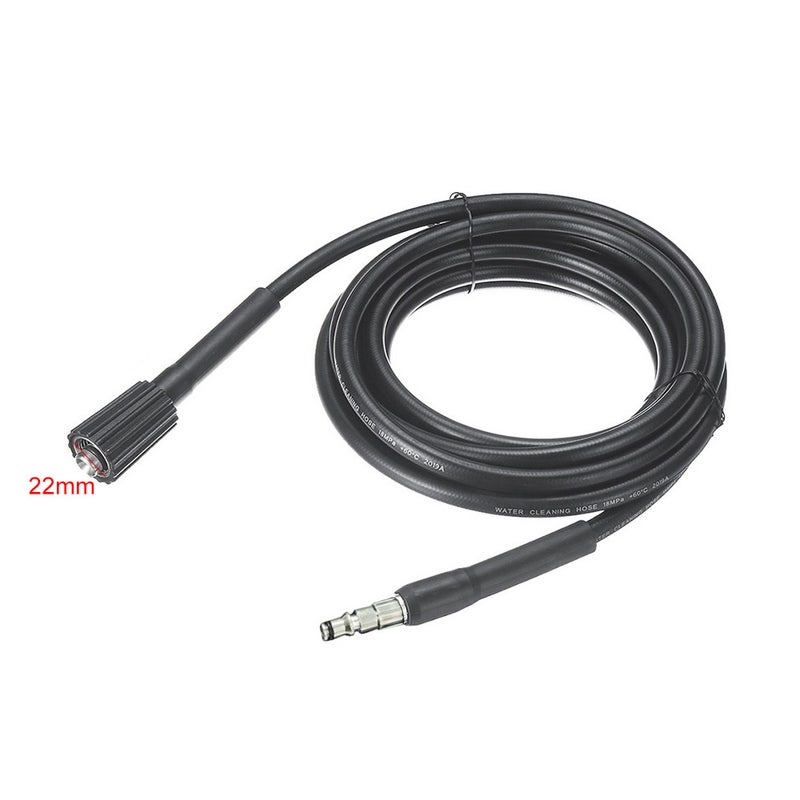 أنبوب غسيل عالي الضغط M22 18 ميجاباسكال 5/10/15 متر أسود أنبوب غسيل حدائق أنبوب رذاذ متوافق جزئيًا مع Nilfisk C100 C110 C120 C130 C140 - Image 4