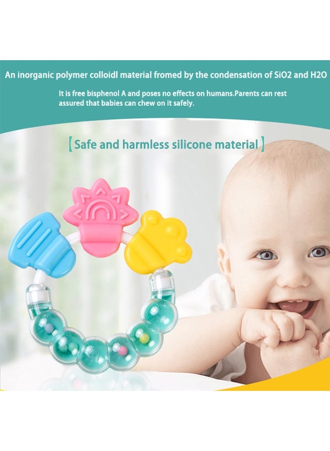 2PCS Baby Toy, Teething Toy for Toddlers 3-18 Months,Infants Sensory Silicone Chewable Teether - Soothes Baby Gum Pain - Image 3