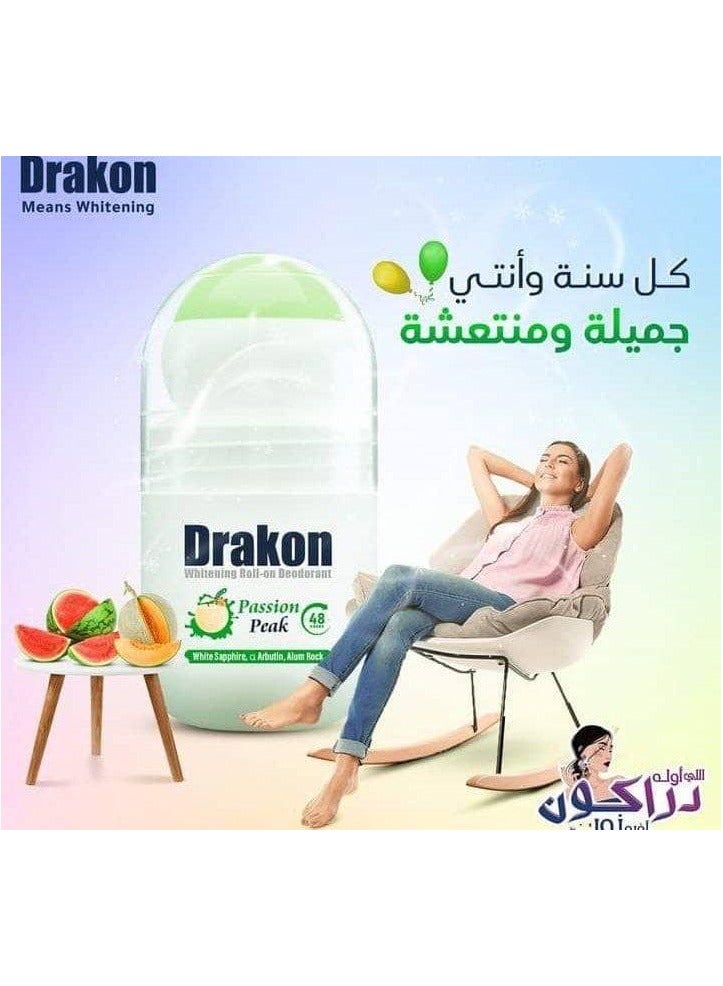 Drakon Pink Bubble & Passion Peak Roll On Deodorant 50Ml 1+1 - Image 3