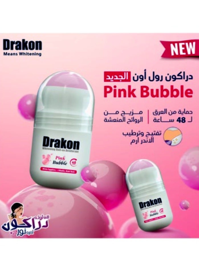Drakon Pink Bubble & Passion Peak Roll On Deodorant 50Ml 1+1 - Image 5
