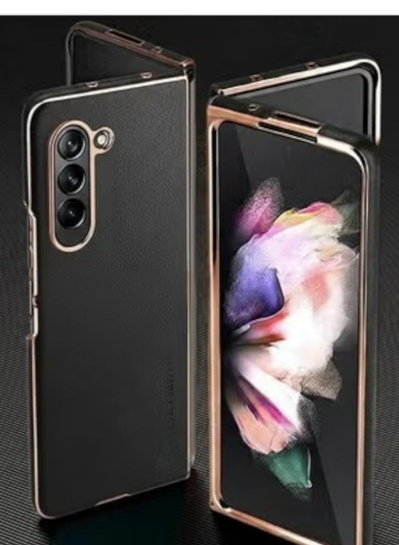 Fekra Case for Samsung Galaxy Z Fold 5, PU Leather + Hard PC Shell Ultra Thin Slim Durable Protective Phone Cover for Samsung Galaxy Z Fold5 5G - Image 2