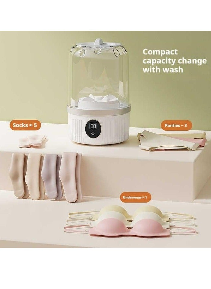 Washing Machine, Portable Rechargeable Wireless Mini Washing Machine, 4000mAh, Compact Laundry Solution for Underwear/Socks, Travel, Camping, RV, and Dormitory  - Image 5