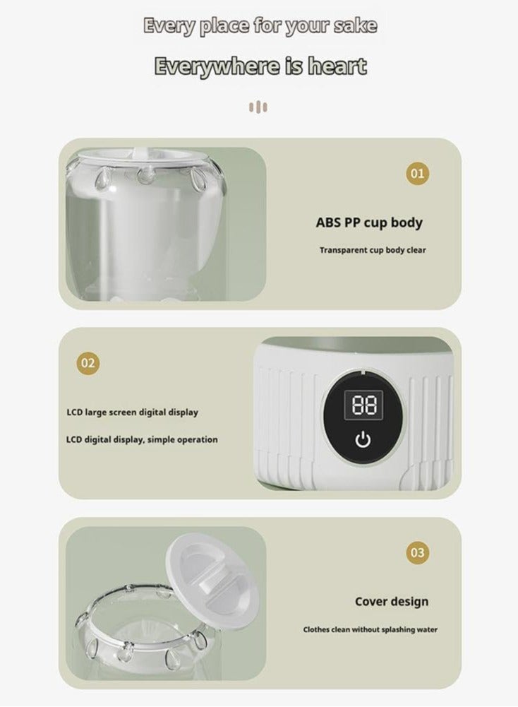 Washing Machine, Portable Rechargeable Wireless Mini Washing Machine, 4000mAh, Compact Laundry Solution for Underwear/Socks, Travel, Camping, RV, and Dormitory  - Image 4