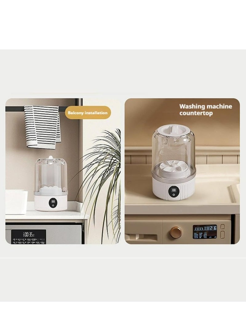 Washing Machine, Portable Rechargeable Wireless Mini Washing Machine, 4000mAh, Compact Laundry Solution for Underwear/Socks, Travel, Camping, RV, and Dormitory  - Image 3