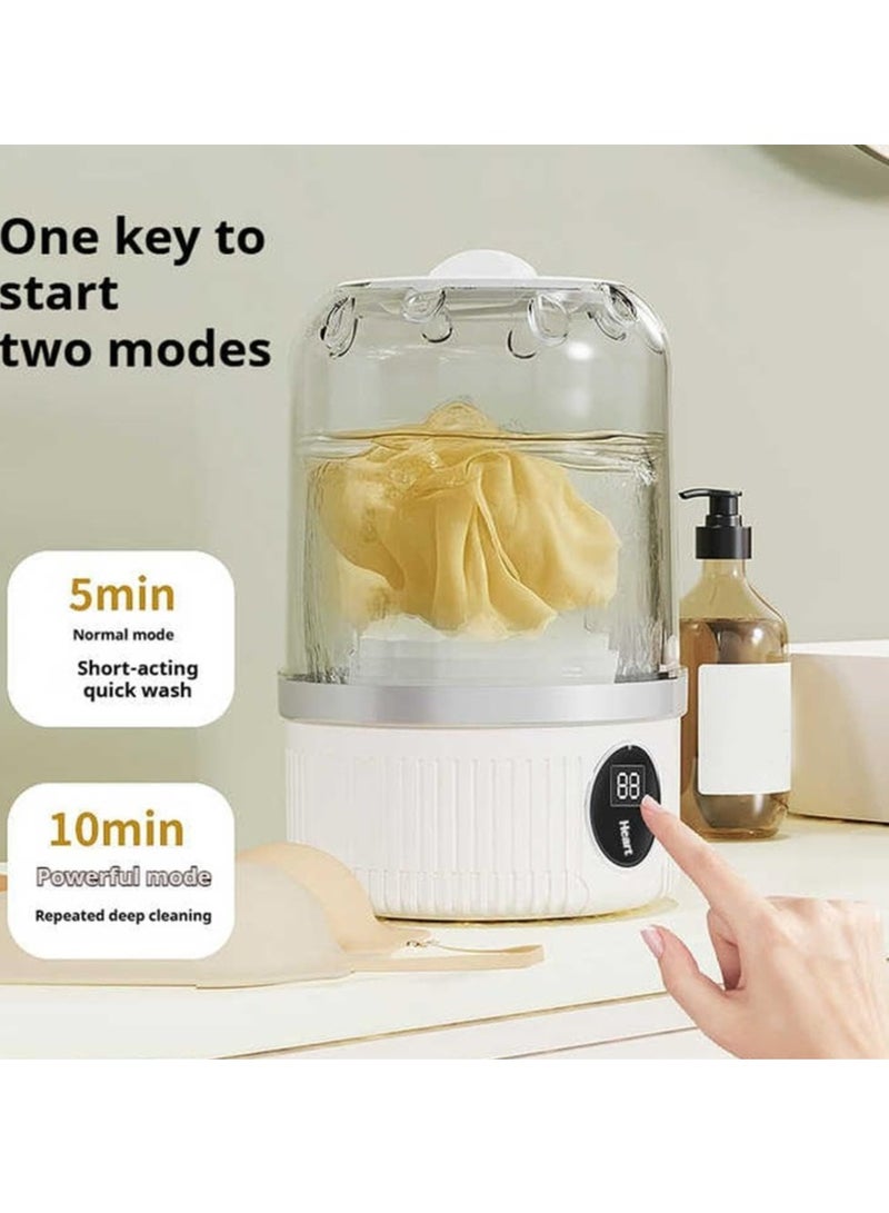 Washing Machine, Portable Rechargeable Wireless Mini Washing Machine, 4000mAh, Compact Laundry Solution for Underwear/Socks, Travel, Camping, RV, and Dormitory  - Image 2