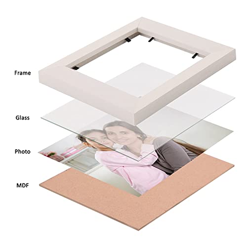 Stuthi Arts Wood MDF Photo Frame With Glass (11Photos), Wall Mount (White) - Image 3