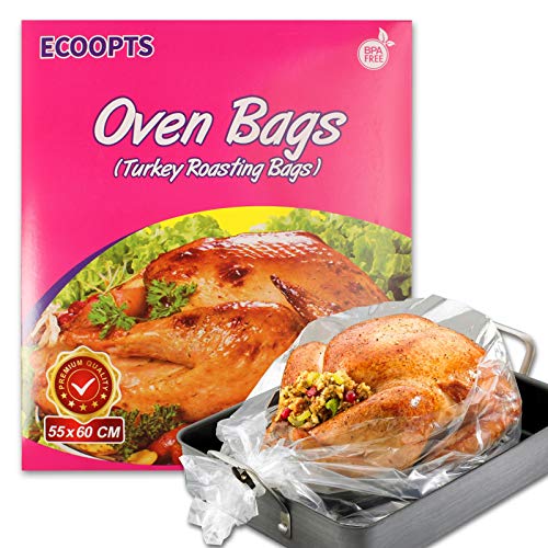 ECOOPTS Turkey Oven Bags Large Size Oven Cooking Roasting Bags for Chicken Meat Ham Seafood Vegetable - 10 Bag (21.6 x 23.6 IN) (1 Pack Large Size) - Image 1