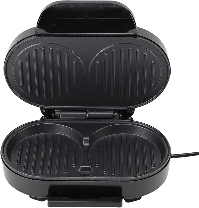 Dual Breakfast Sandwich Maker Fast Cooking Electric Non Stick Panini Press Grill 110V US Plug - Image 1