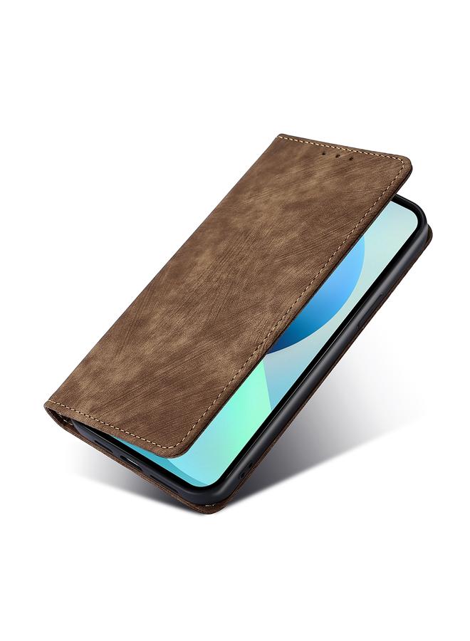 S-TOP Case For OPPO Reno6 Pro RFID Anti-theft Brush Magnetic Leather Phone Case - Image 3