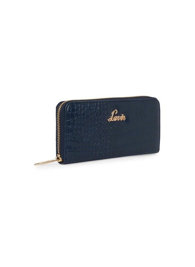 Lavie Lavie Women's Glossy Sacy Zip Around Wallet/Purse Handbag [Navy Blue]  - Image 4