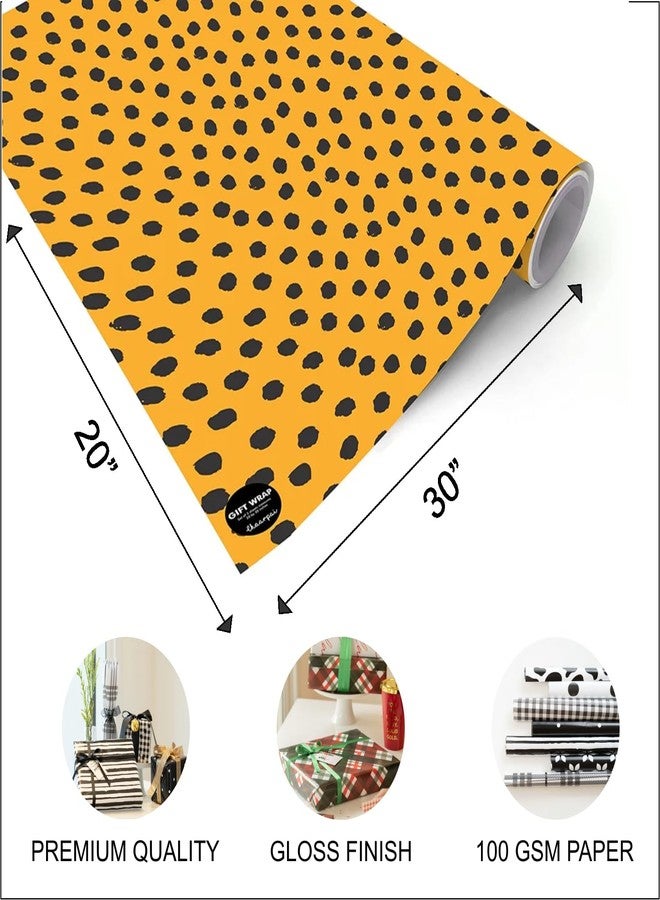 Chaarpai Wrapping Paper for Gift Packing | Set Of 2, 6 Pcs In Each Pack | - Gift Paper Roll Sheets - Gift Cover Rapping Paper - Gift Materials - Design Paper Sheet for Gift Packing Cheetah Print - Image 2