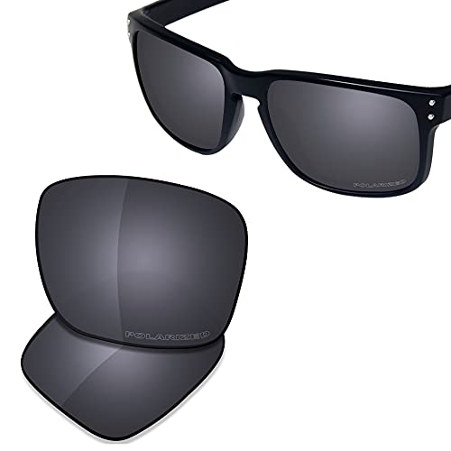 SAUCER Premium Replacement Lenses for Oakley Holbrook OO9102 Sunglasses High Definition - Shield Black Polarized - Image 2