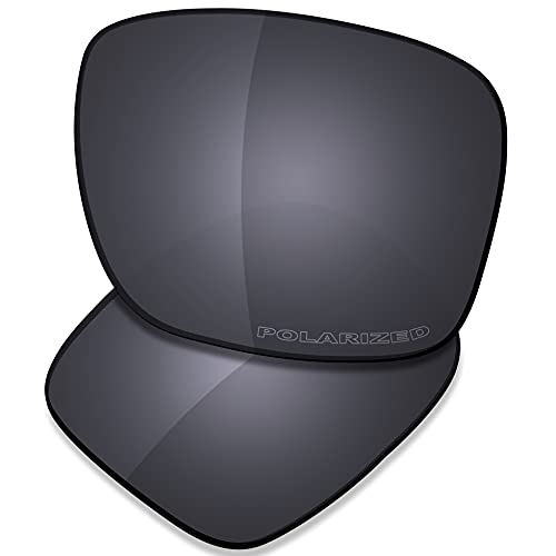SAUCER Premium Replacement Lenses for Oakley Holbrook OO9102 Sunglasses High Definition - Shield Black Polarized - Image 1