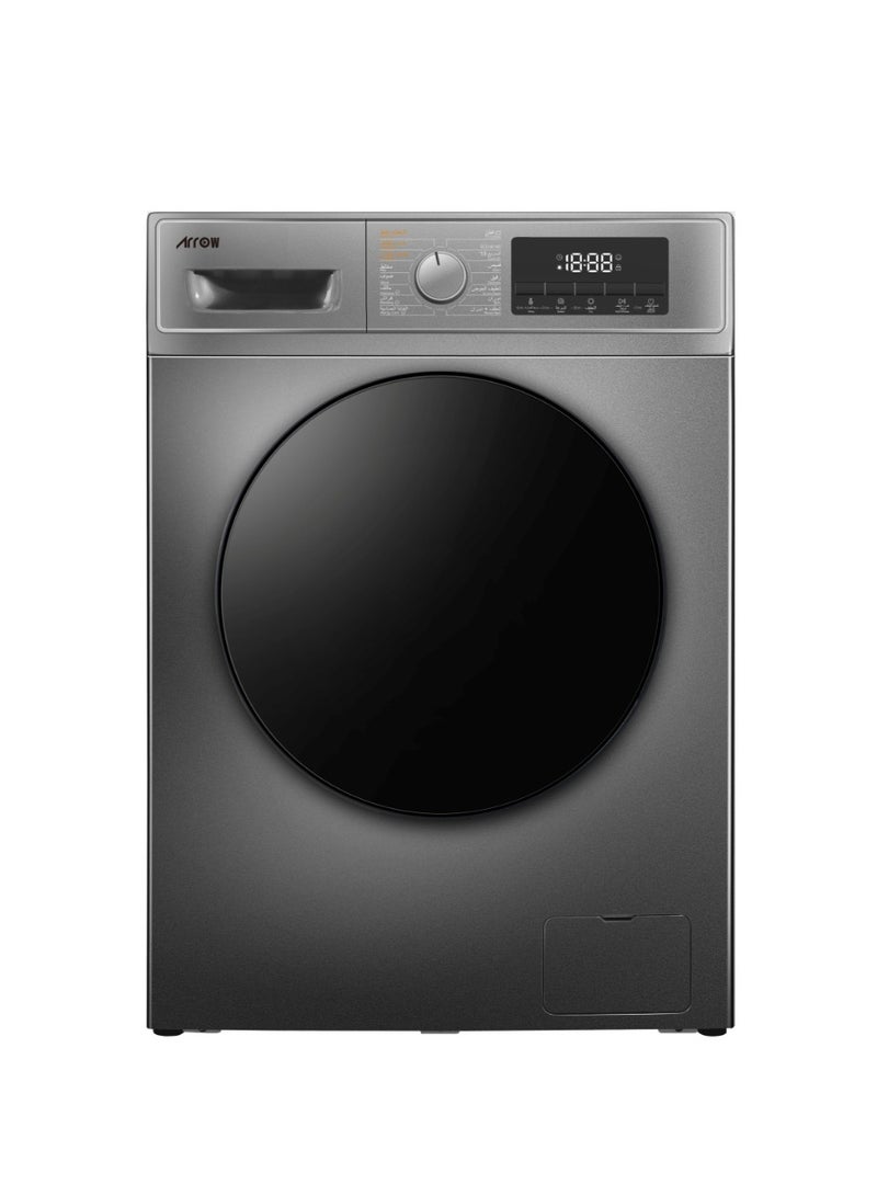 Arrow Automatic front-loading washing machine - 12 kg - 15 programs - 100% drying - with extra rinse and delay wash feature - smart spray feature for cleaner washing and steam washing and wrinkle removal feature - 1950 watts - Gray - RO-13FWDTS - Image 1